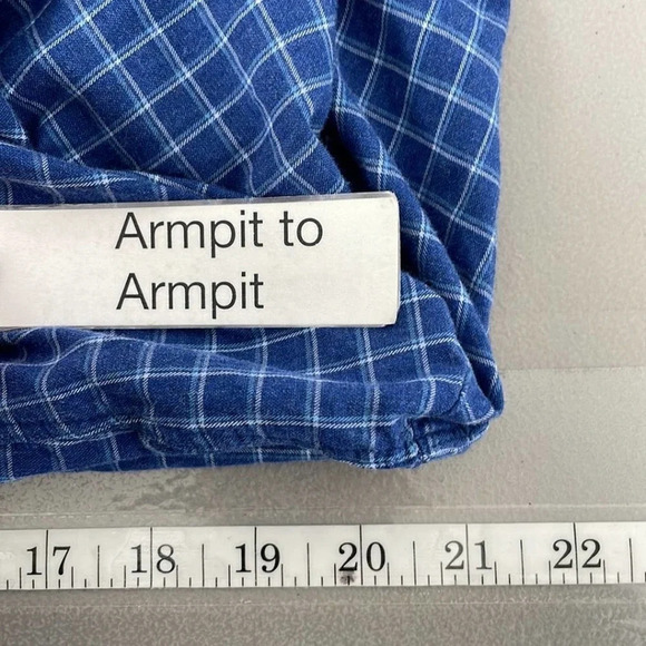 Grayson The Hero Button Down Shirt Checkered Blue Size Medium M - Picture 11 of 14